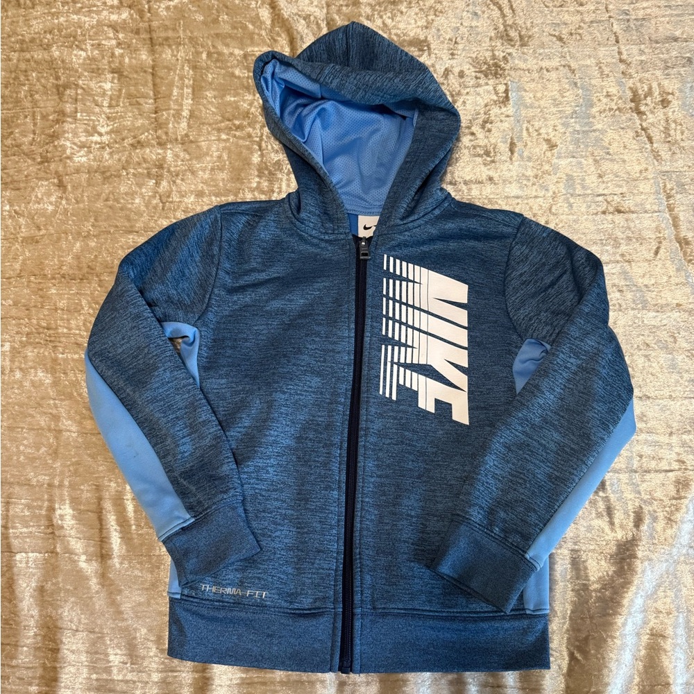 Nike Kids Navy and Light Blue Hoodie